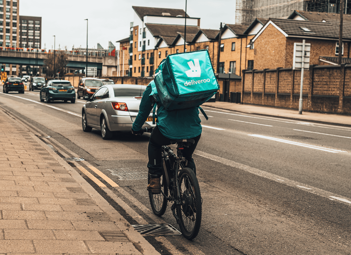 Deliver Cyclist On Road