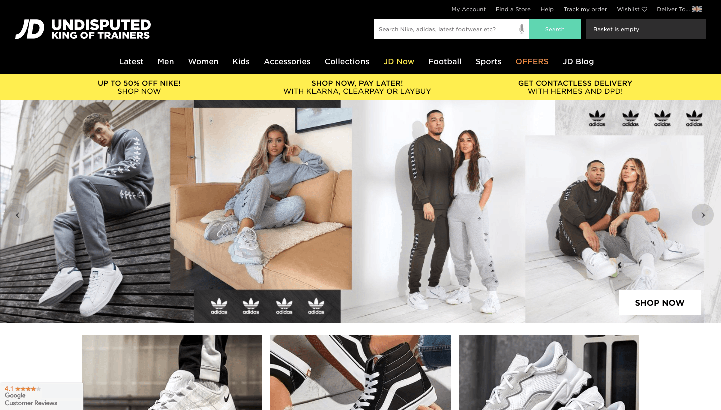 Top Sportswear Website Designs Limely